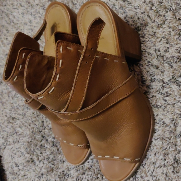 Open Toe Leather Bootie - Picture 2 of 4